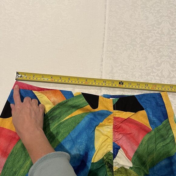 H&M short skirt size 14 Colorful Beach Vacation Linen Blend NWT - Picture 5 of 8